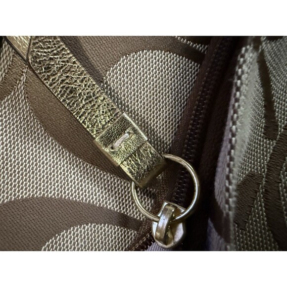 Coach Signature Tote Baby Diaper Bag Travel Satchel Lavender Lining Gold Accent - Picture 7 of 16